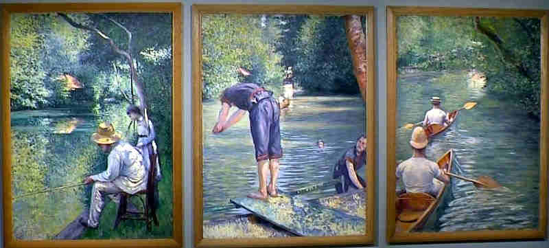 Au bord de l'yerres par Gustave Caillebotte