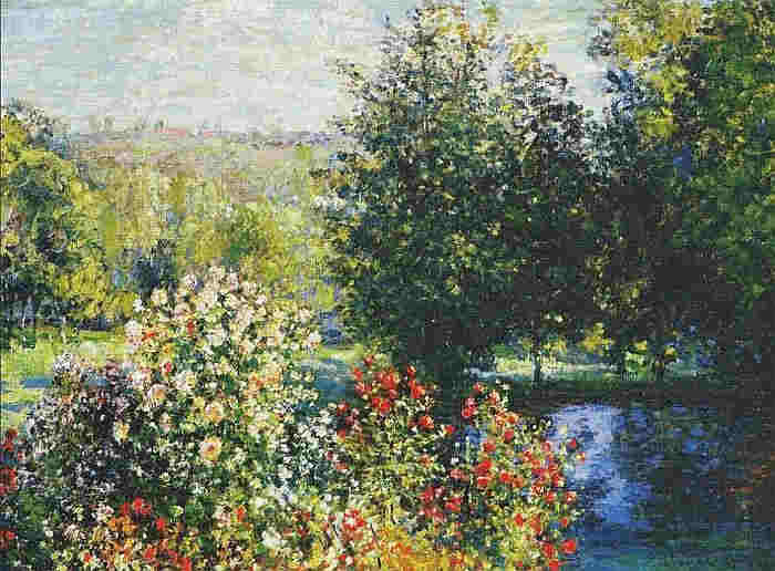 Rosiers dans le jardin &agrave; Montgeron par Claude Monet