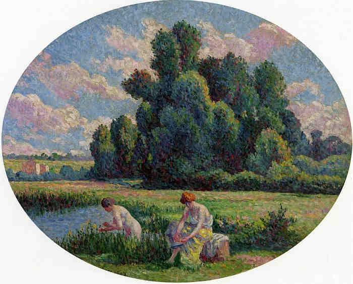 Baigneuses &agrave; Moulineux par Maximilien Luce