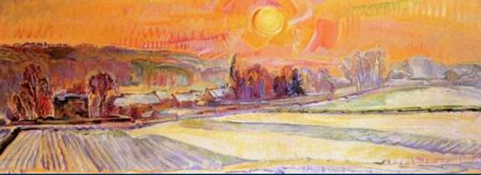 Soleil couchant et effet de neige &agrave; Orsay par Nicolas Tarkhof 