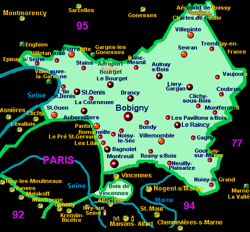 carte de la Seine St-Denis