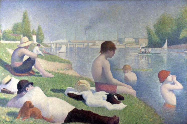 Baigneurs &agrave; Asni&egrave;res par Georges Seurat