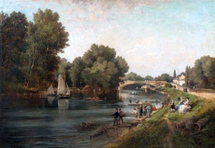 Dimanche &agrave; Neuilly  par Edme Emile Laborne