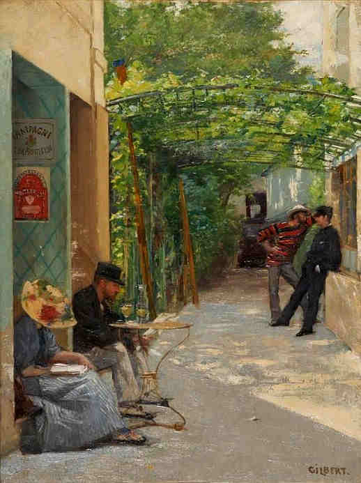 hotel restaurant Fournaise sur l'&icirc;le de  Chatou par Ren&eacute; Gilbert