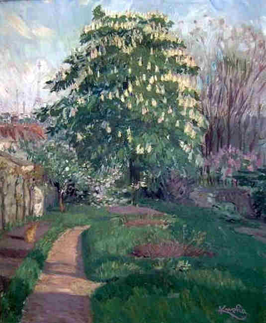 Notre jardin &agrave; Puteaux par Francisek Kupka