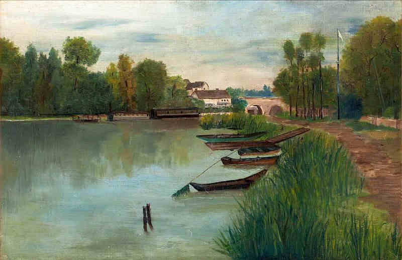 Le restaurant Fournaise et le garage &agrave; Bateau &agrave; Chatou