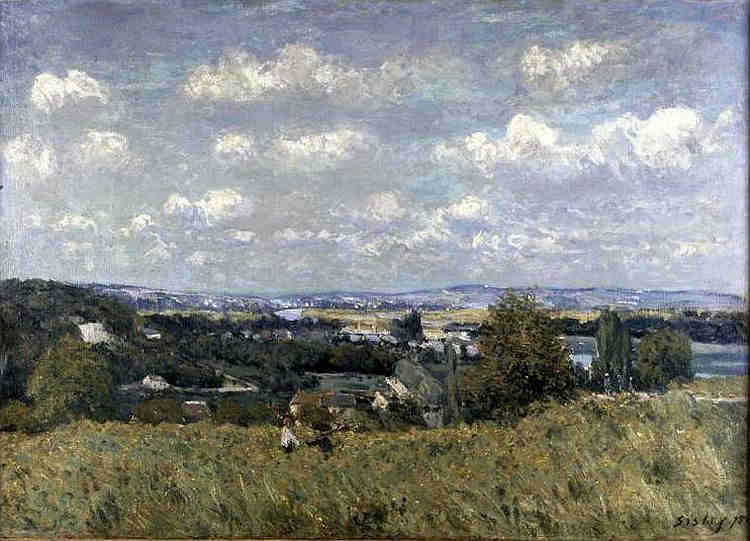 Courbe de la Seine &agrave; Saint-Cloud par Alfred Sisley