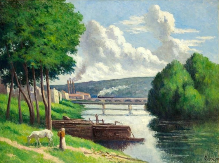 La Seine &agrave; Issy-les-Moulineaux par Maximilien Luce