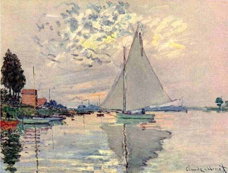 Voilier au Petit Gennevilliers par Claude Monet