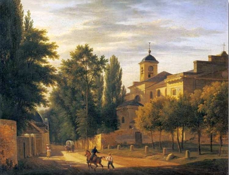 vue &eacute;glise de Ville d'Avray  par Gabriel Langlac&eacute;