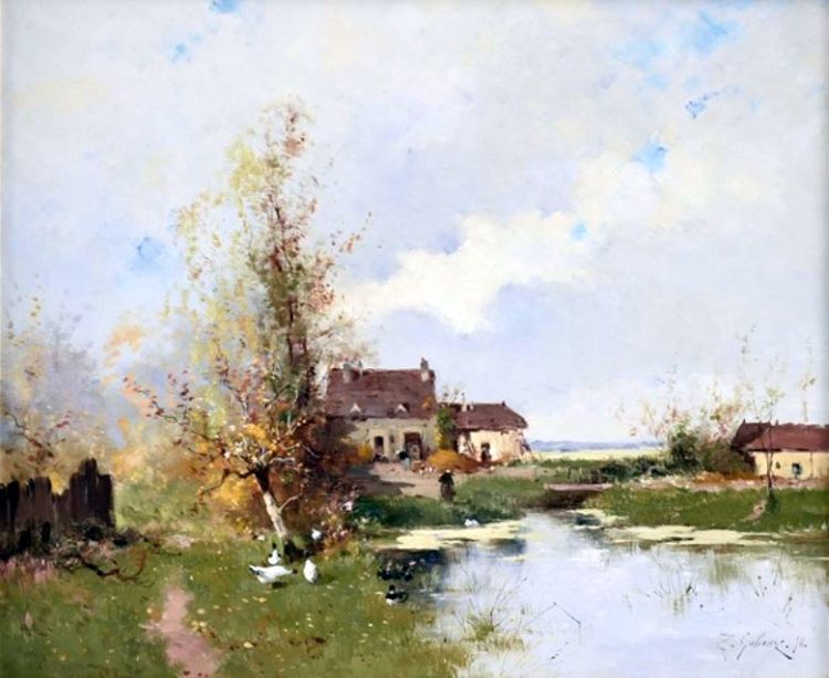 Lagny sur Marne  par Eug&egrave;ne Galien Laloue