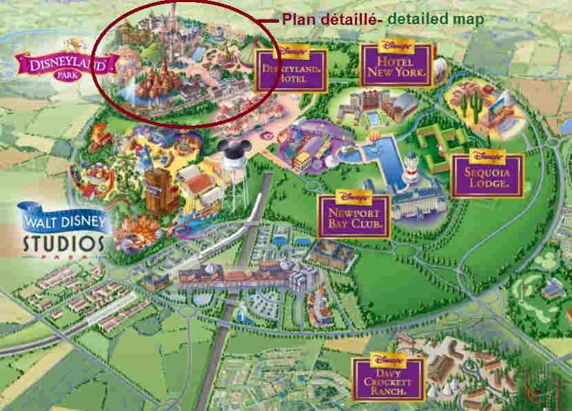 Plan Eurodysney Paris - map Eurodysney Paris