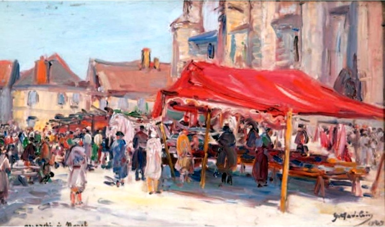 Vue de Moret-sur-Loing par Edmond Marie Petitjean