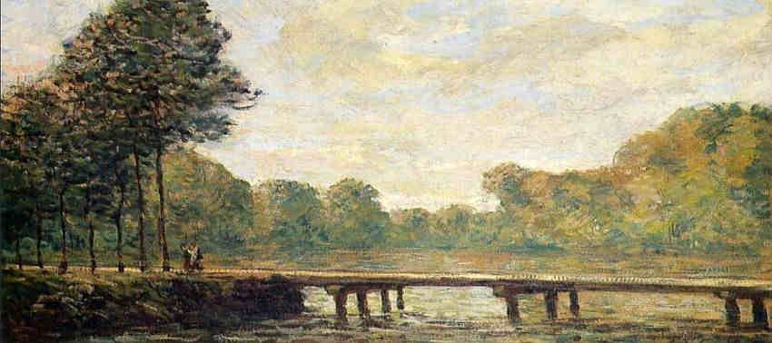 Le petit pont  sur l'Orvanne par Alfred Sisley 1890