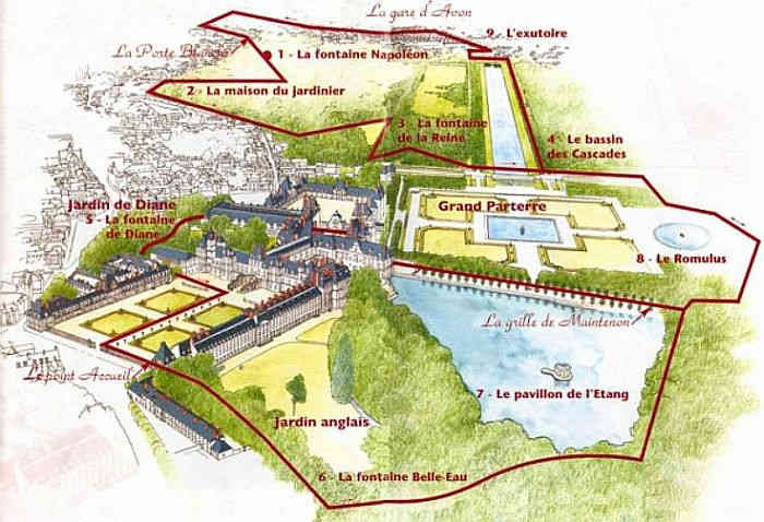  ch&acirc;teau de Fontainebleau  Bassin des carpes 