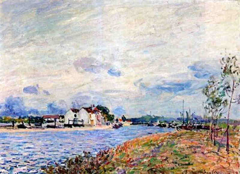 L'embouchure du Loing &agrave; St-Mamm&egrave;s  par Alfred Sisley