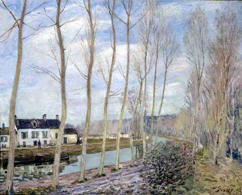 Le canal du Loing &agrave; St-Mamm&egrave;s  par Alfred Sisley