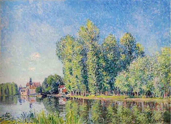 Le Loing &agrave; Moret-sur-Loing  par Alfred Sisley