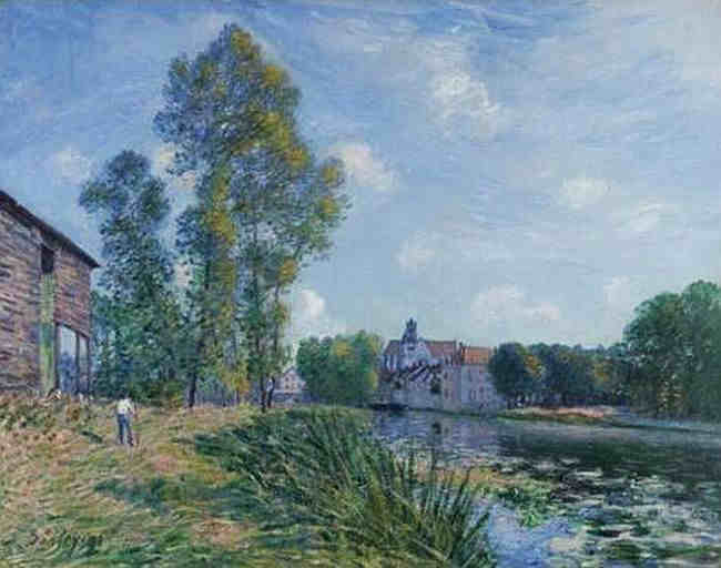 Le Loing &agrave; Moret-sur-Loing  par Alfred Sisley
