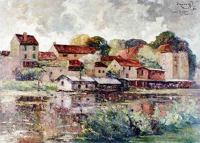 Moret-sur-Loing avant la pluie par Zanaroff