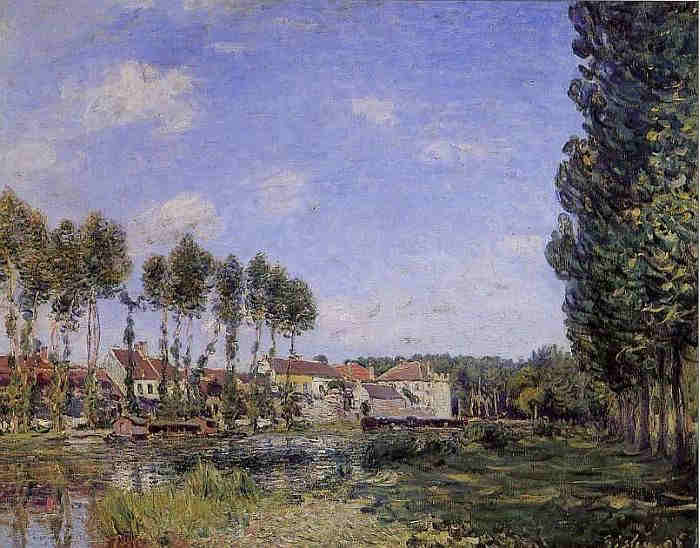 Bords du Loing &agrave; Moret-sur-Loing  par Alfred Sisley
