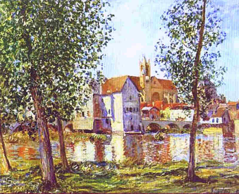  Moret-sur-Loing par un matin ensoleill&eacute; par Alfred Sisley