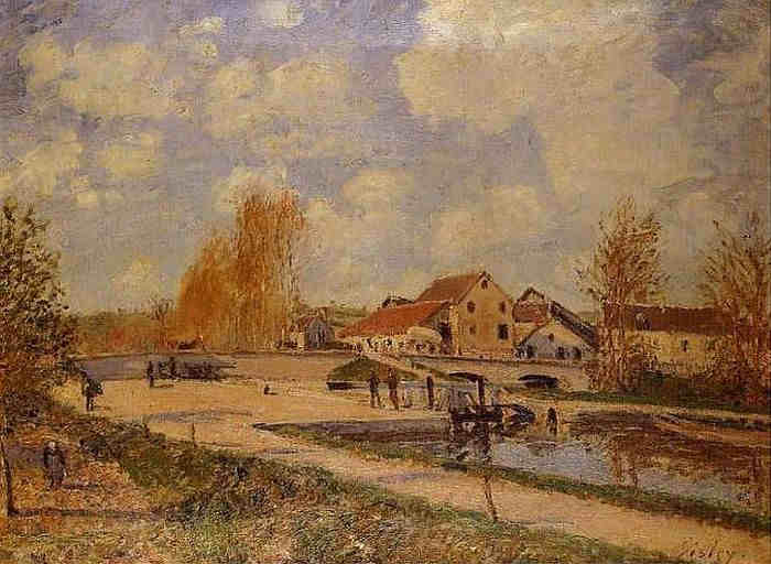 L'&eacute;cluse de Moret-sur-Loing au printemps  par Alfred Sisley