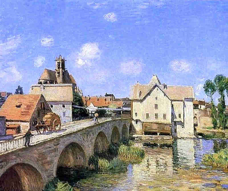 Le pont de Moret-sur-Loing  par Alfred Sisley
