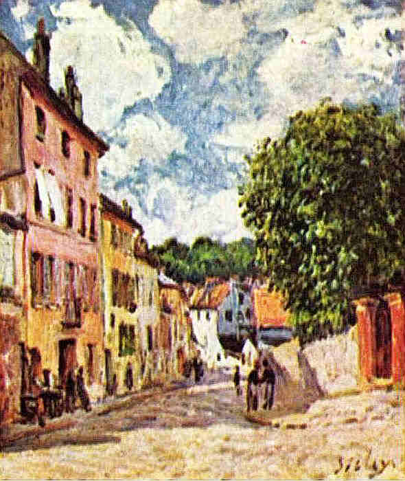 Rue de Moret-sur-Loing  par Alfred Sisley