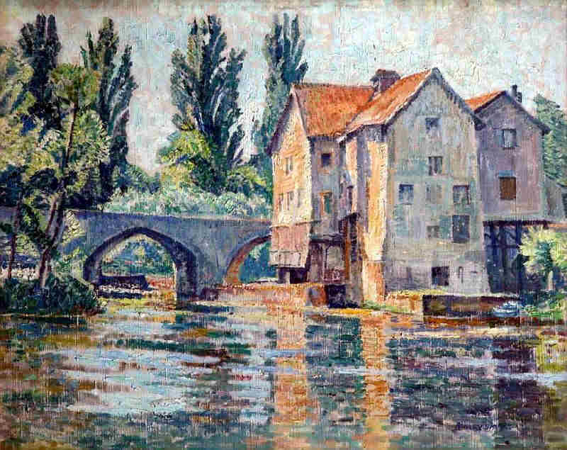 Le moulin &agrave; Moret-sur-Loing par Edgar Rowley Smart