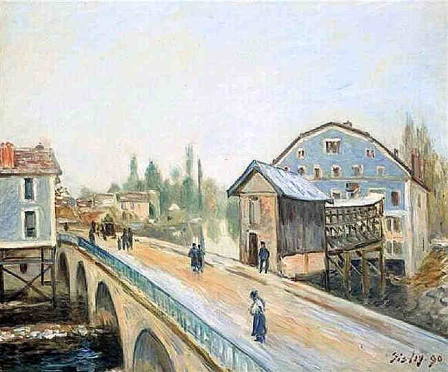 Le pont &agrave; Moret-sur-Loing  par Alfred Sisley