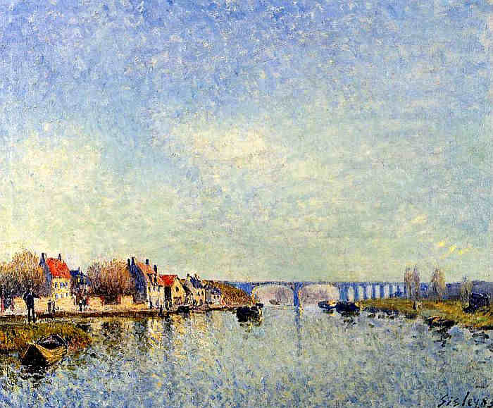 St-Mamm&egrave;s, p&eacute;niches sur le Loing   par Alfred Sisley
