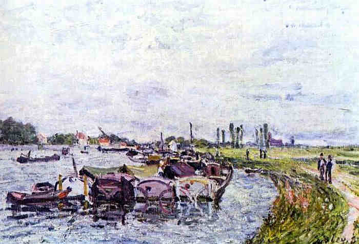 P&eacute;niches &agrave; St-Mamm&egrave;s  par Alfred Sisley