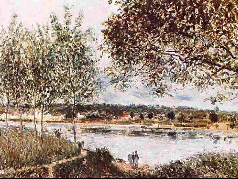 Sentier du vieux bac &agrave; St-Mamm&egrave;s par Alfred Sisley