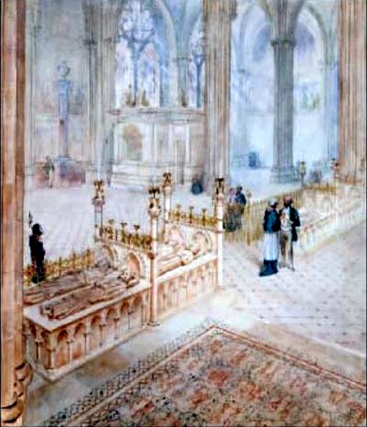 Autoportrait dans la basilique de St-Denis par Viollet le Duc