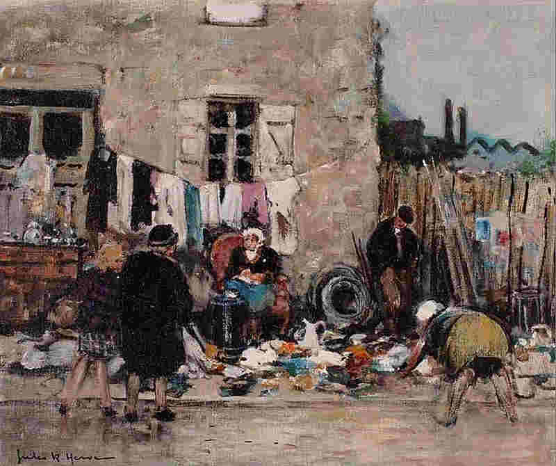 Le  march&eacute; aux  puces de St-Ouen  par Jules Ren&eacute; Herv&eacute;