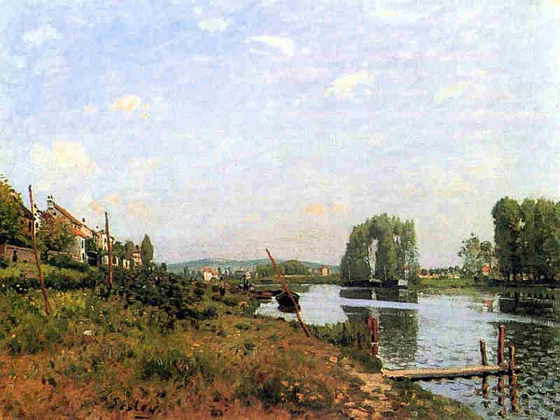 L' &icirc;le Saint-Denis par Alfred Sisley