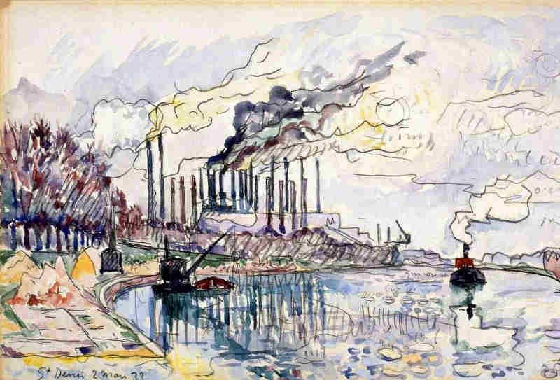 Les 18 chemin&eacute;es &agrave; Saint-Denis par Paul Signac