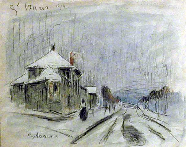 Vers les puces de St-Ouen, porte de Clignancourt en  1900