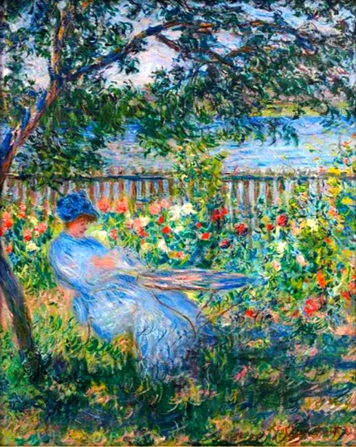 La terrasse &agrave; V&eacute;theuil par Claude Monet