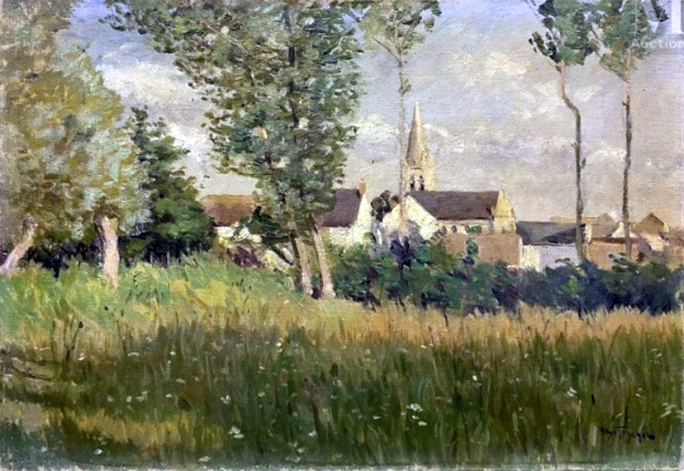 Vue clicher Nesles-la-Vall&eacute;e par Louis Abel-Truchet