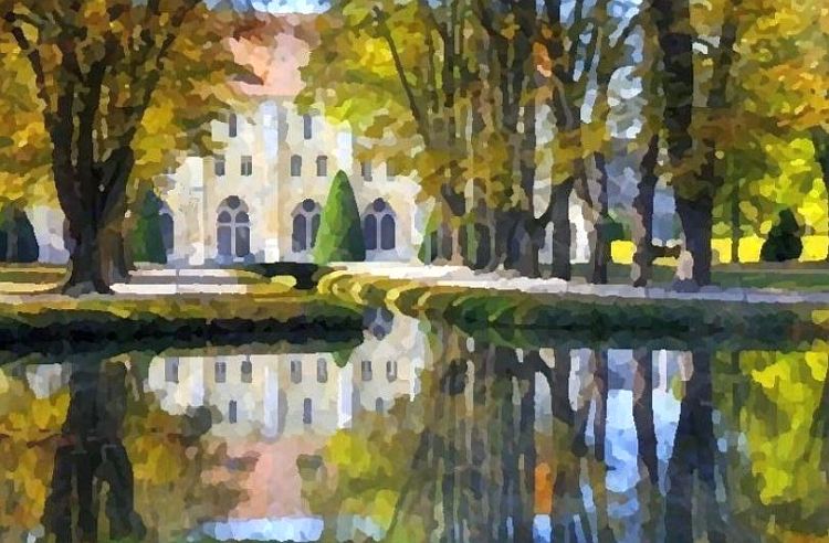 reflets de l'abbaye de Royaumont par Dan Kopel