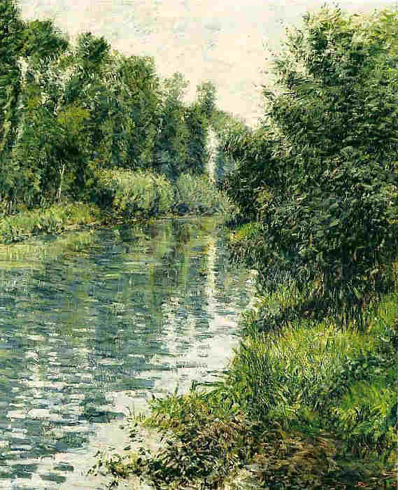 Argenteuil, petit bras de la Seine  par Gustave Caillebotte