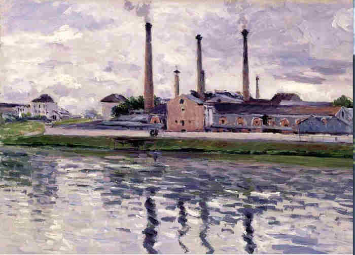 Fabrique &agrave; Argenteuil par Gustave Caillebotte
