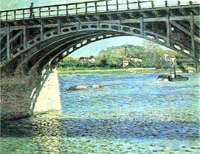 Argenteuil, le pont  par Gustave Caillebotte