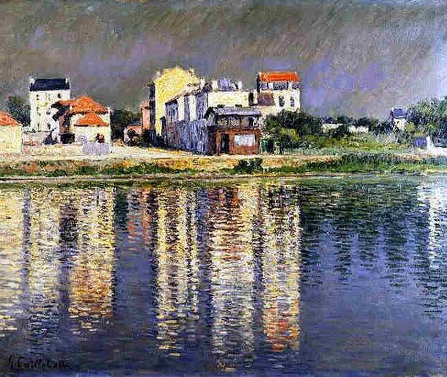 Rives de la Seine &agrave; Argenteuil par Gustave Caillebotte