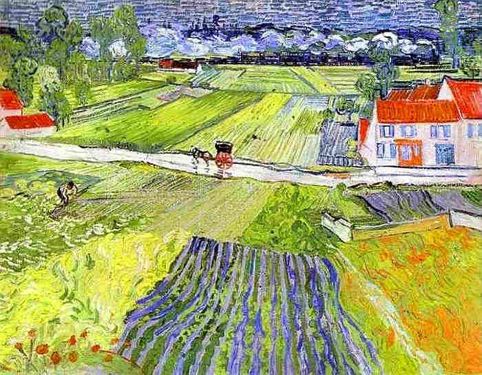 Route apr&egrave;s la pluie &agrave;  Auvers par Van Gogh