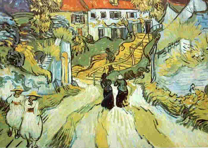 Auvers sur Oise, l'escalier de la Sansonne par Van Gogh