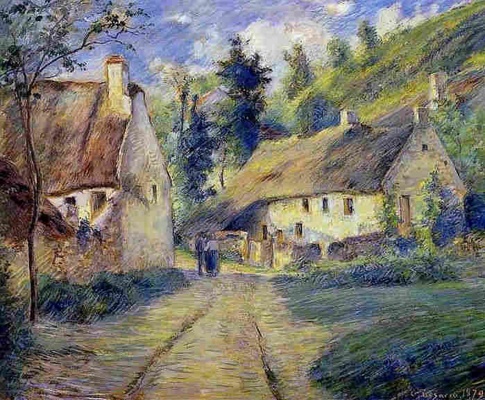maisons &agrave; Auvers-sur-Oise par Camille Pissaro