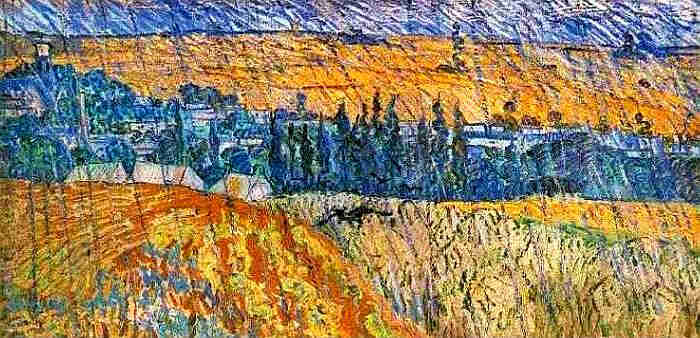 Pysage sous l apluie &agrave;  Auvers sur Oise par Van Gogh